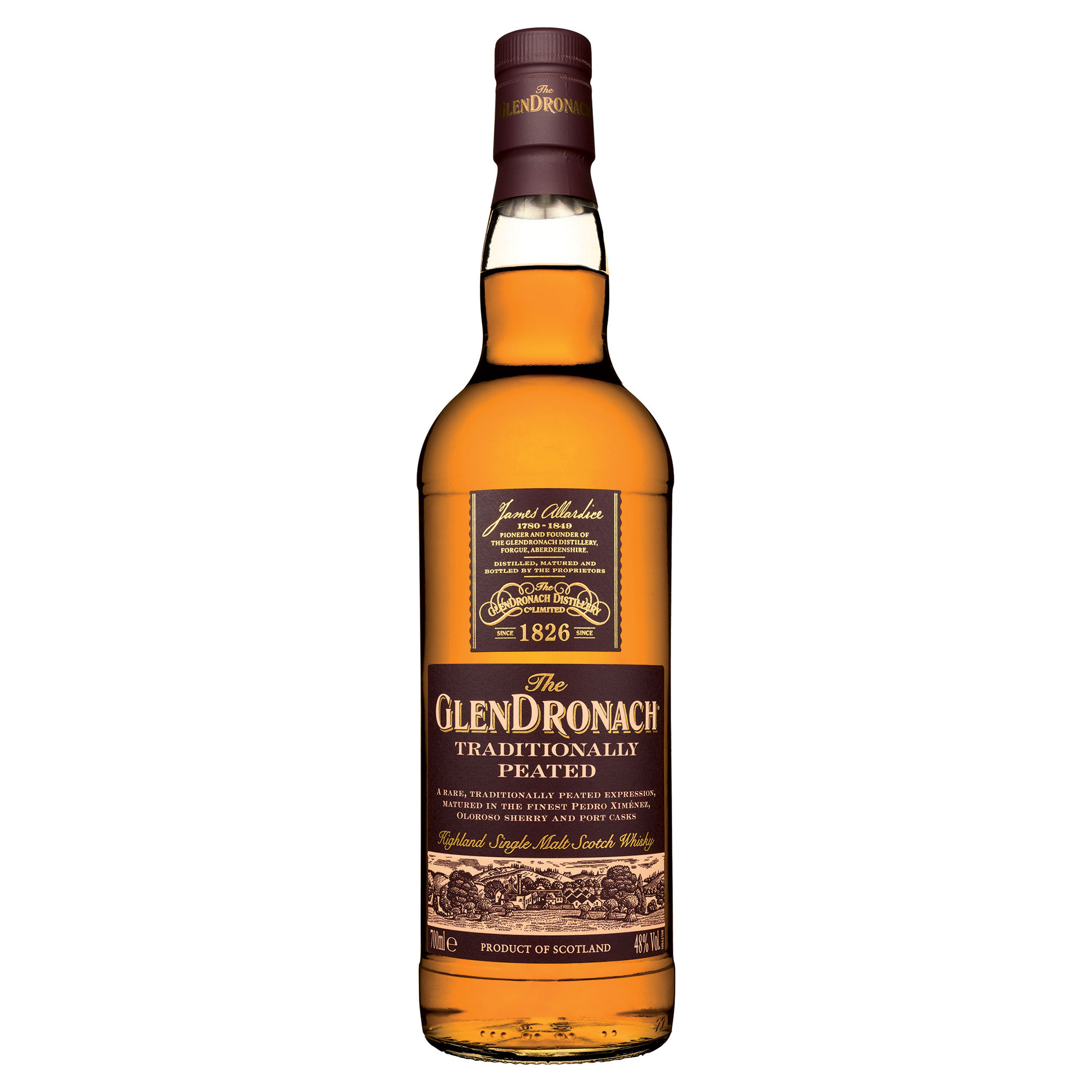 GLENDRONACH TRADITIONALLY PEATED 48° cl 70