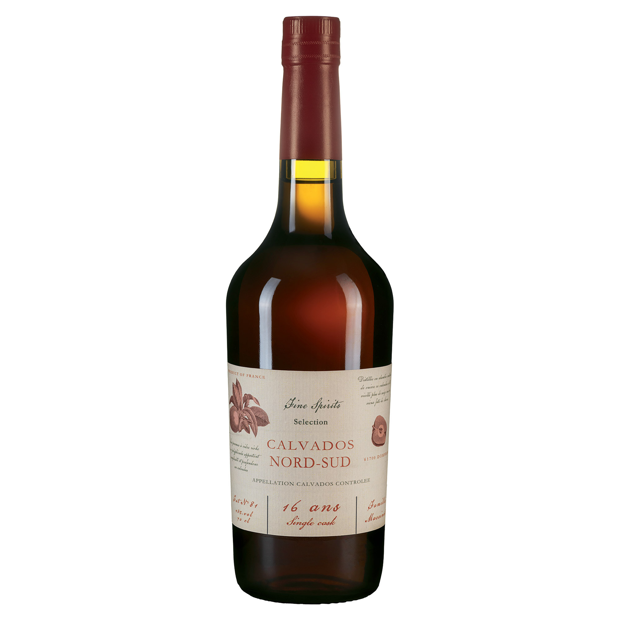 CALVADOS NORD-SUD 16 ANS SINGLE CASK 48&deg; cl 7