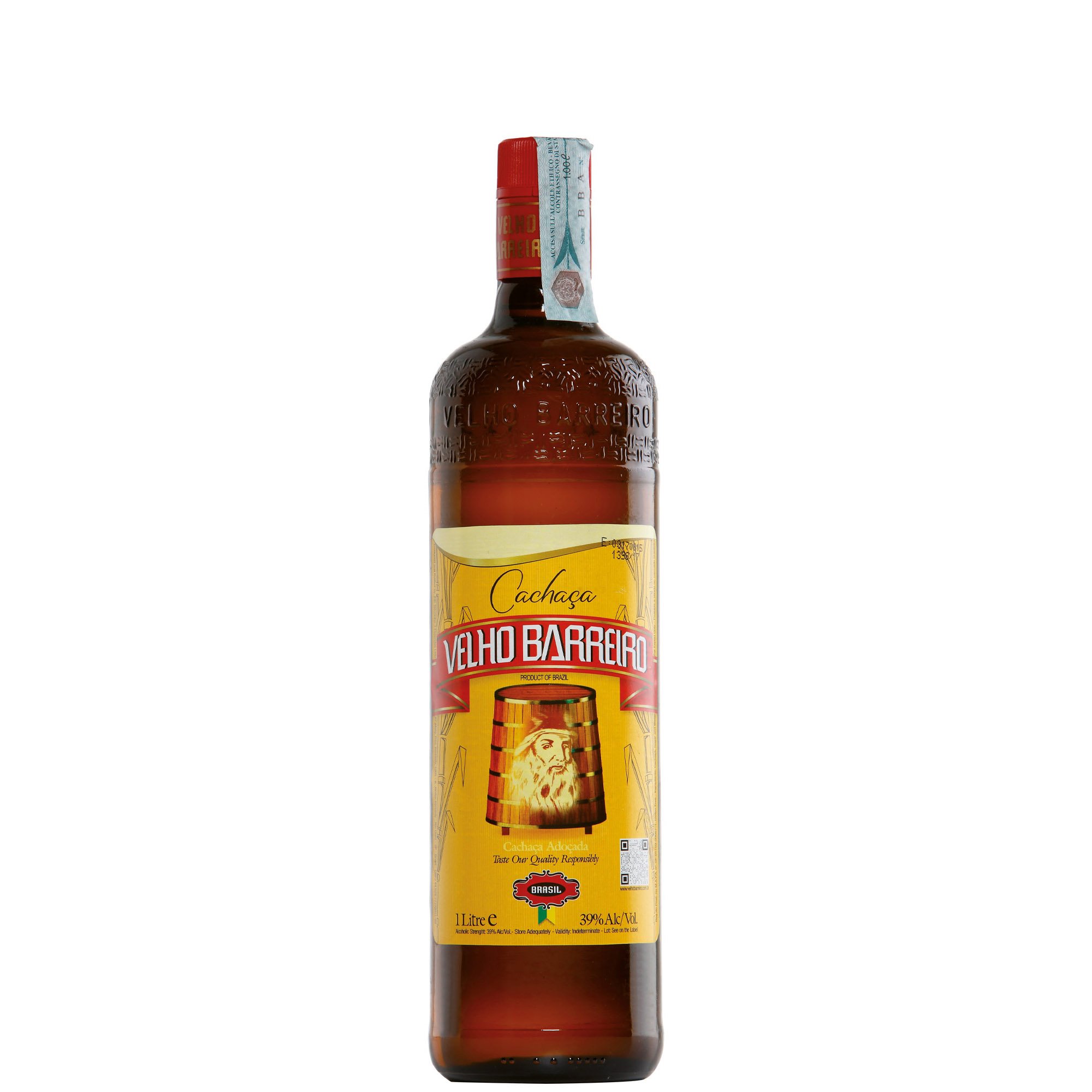 VELHO BARREIRO CACHACA SILVER 39° cl 100