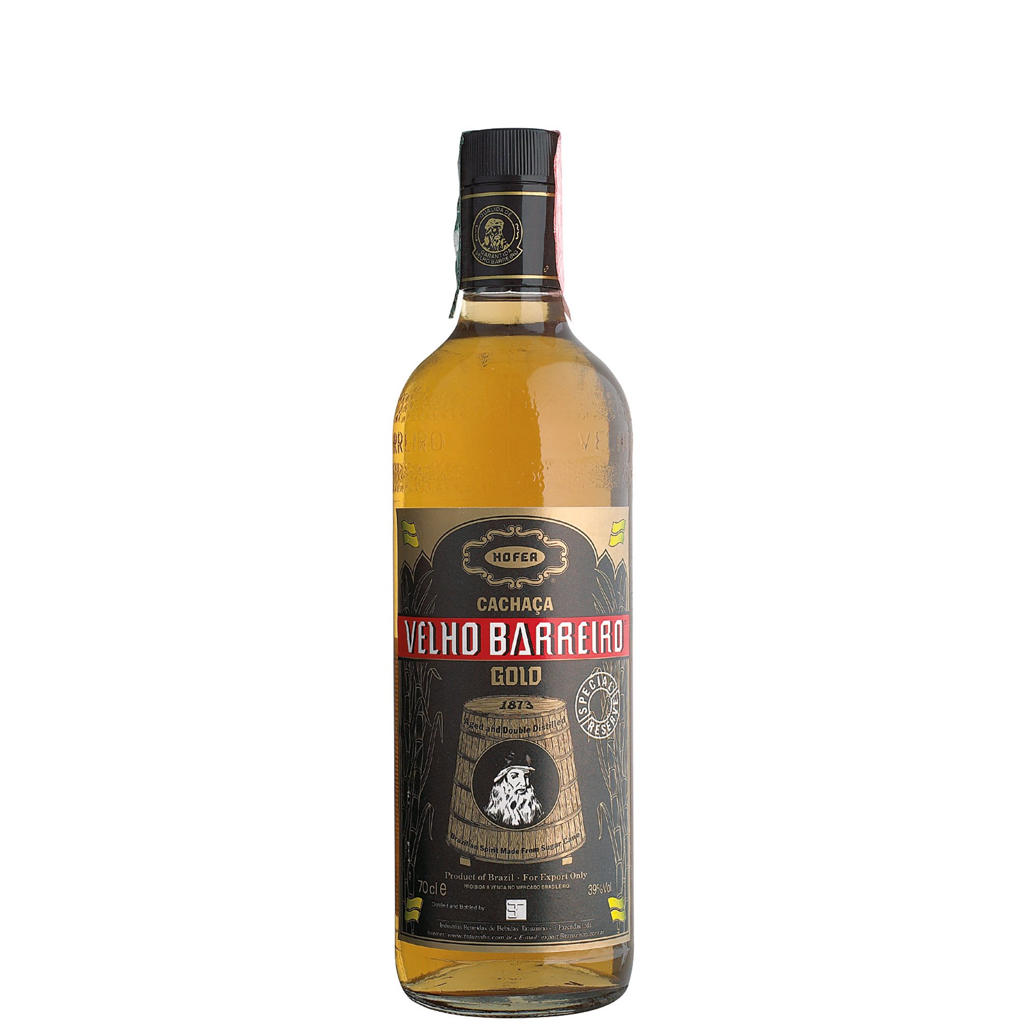 VELHO BARREIRO CACHACA GOLD 39° cl 70