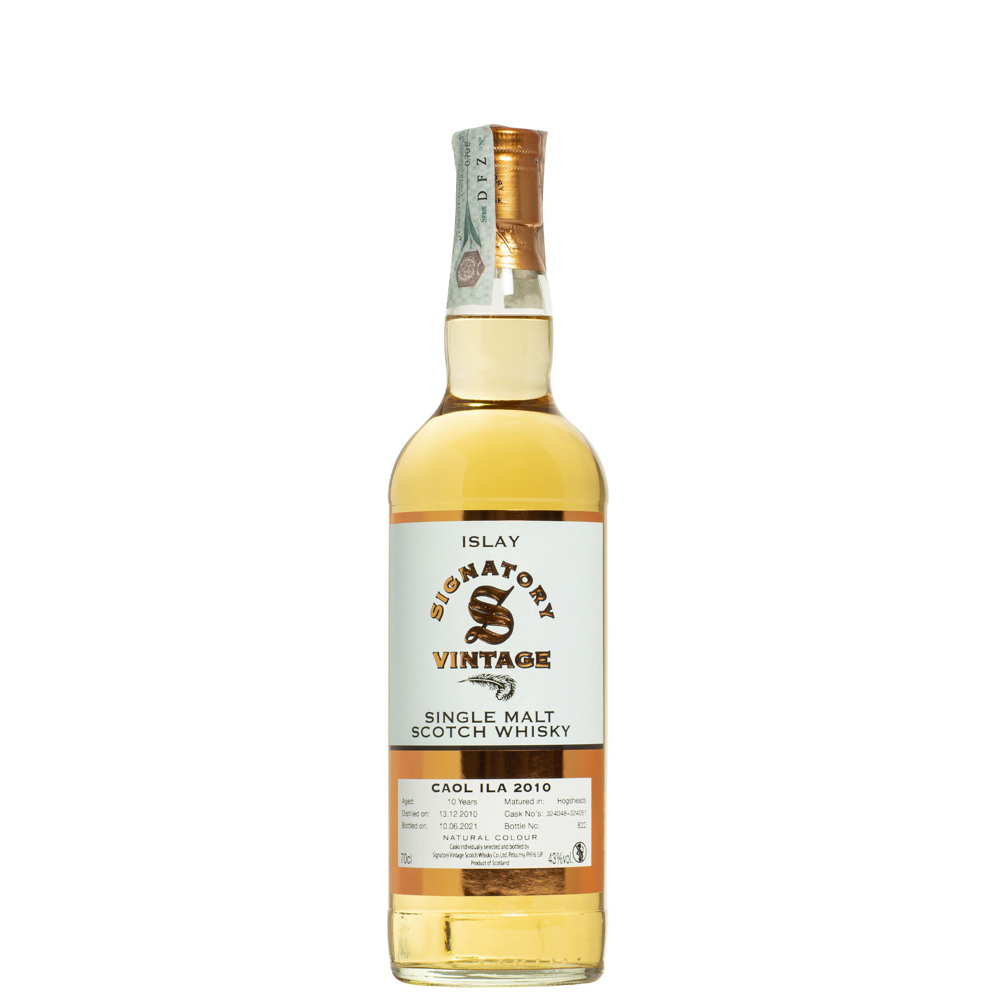SIGNATORY CAOL ILA 2010 10 YO 43&deg; CL 70 (copper)