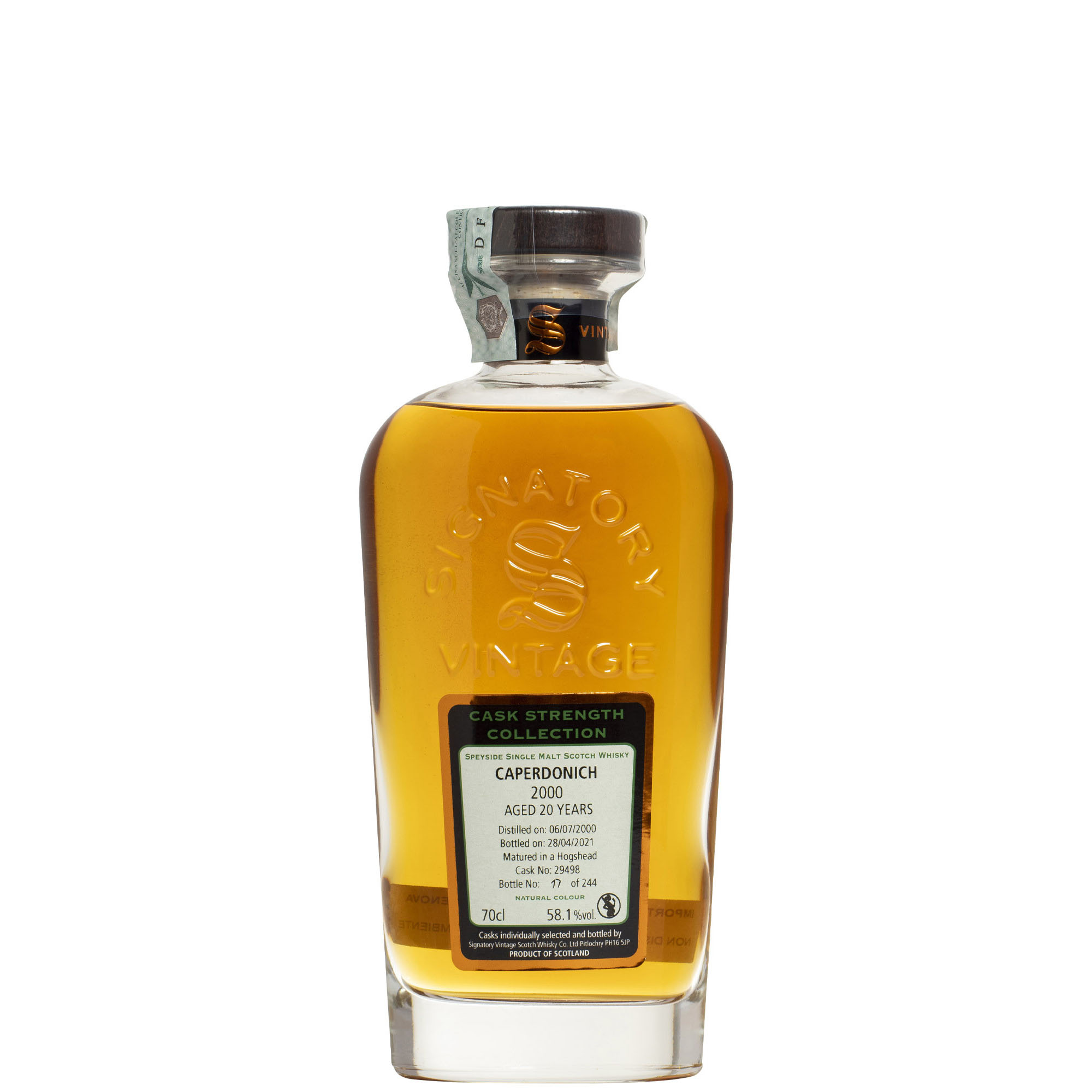 SIGNATORY CAPERDONICH 2000 20 YO C.S. 58,1&deg; CL 70