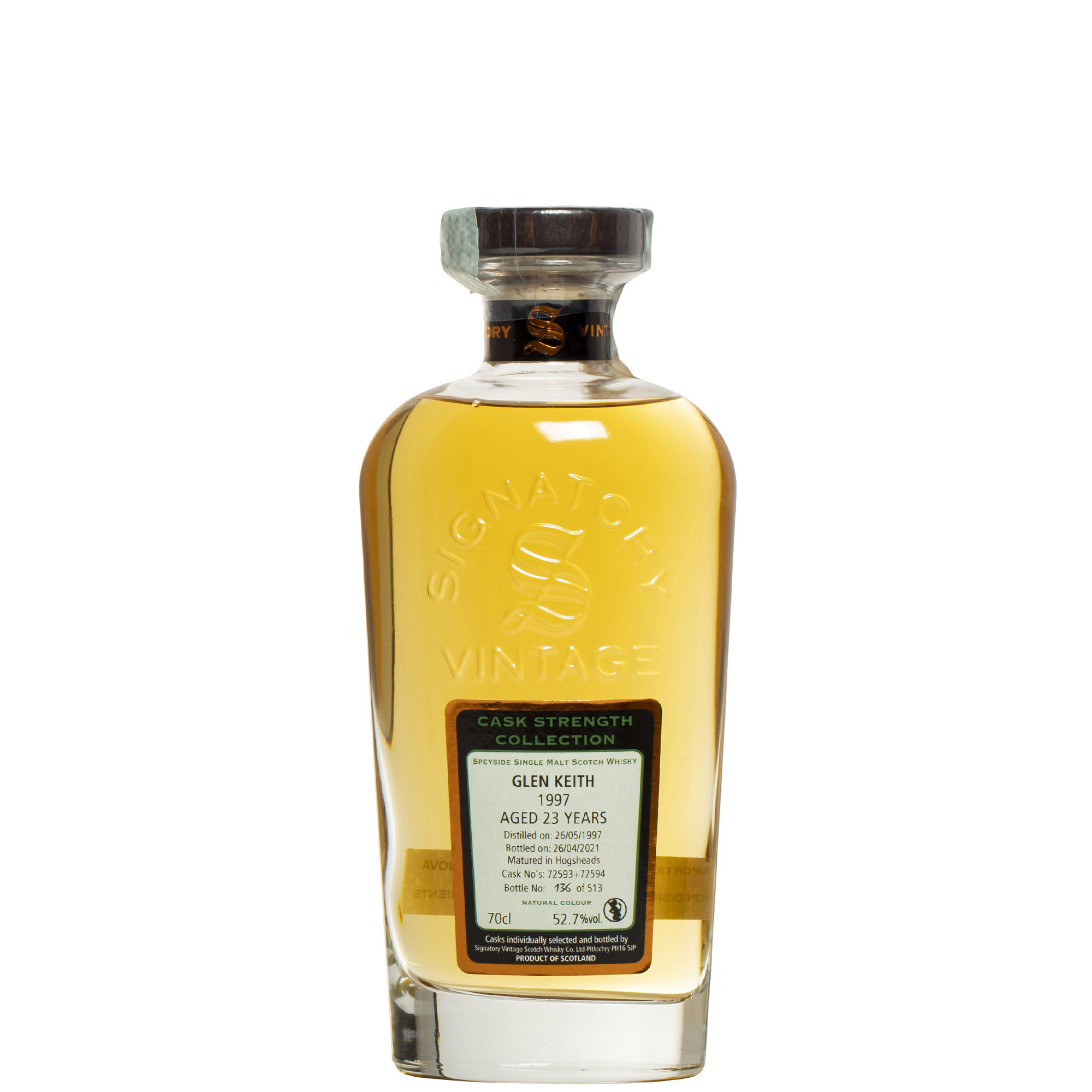 SIGNATORY GLEN KEITH 1997 23 YO C.S. 52,7&deg; CL 70