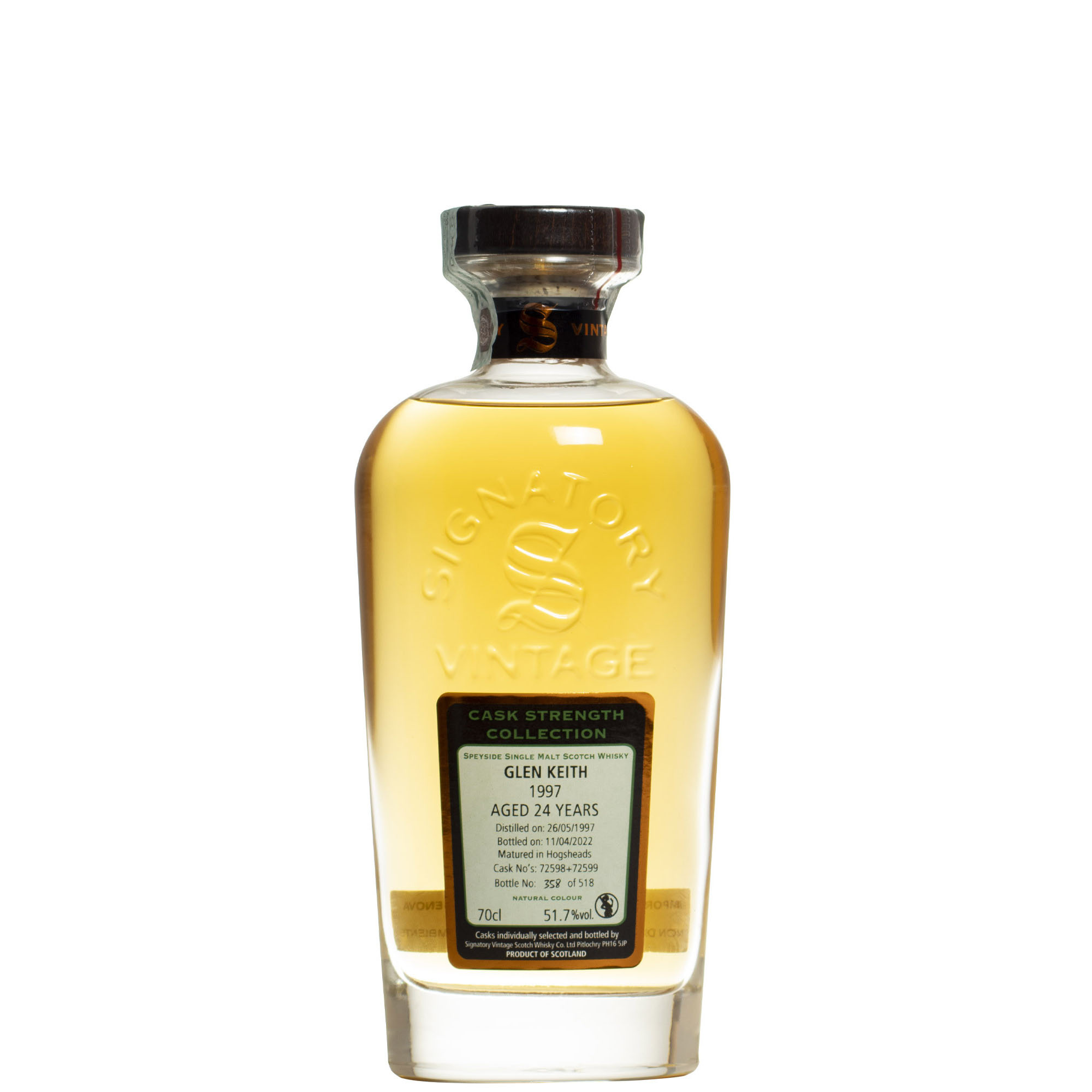 SIGNATORY GLEN KEITH 1997 24 YO C.S. 51,7&deg; CL 70
