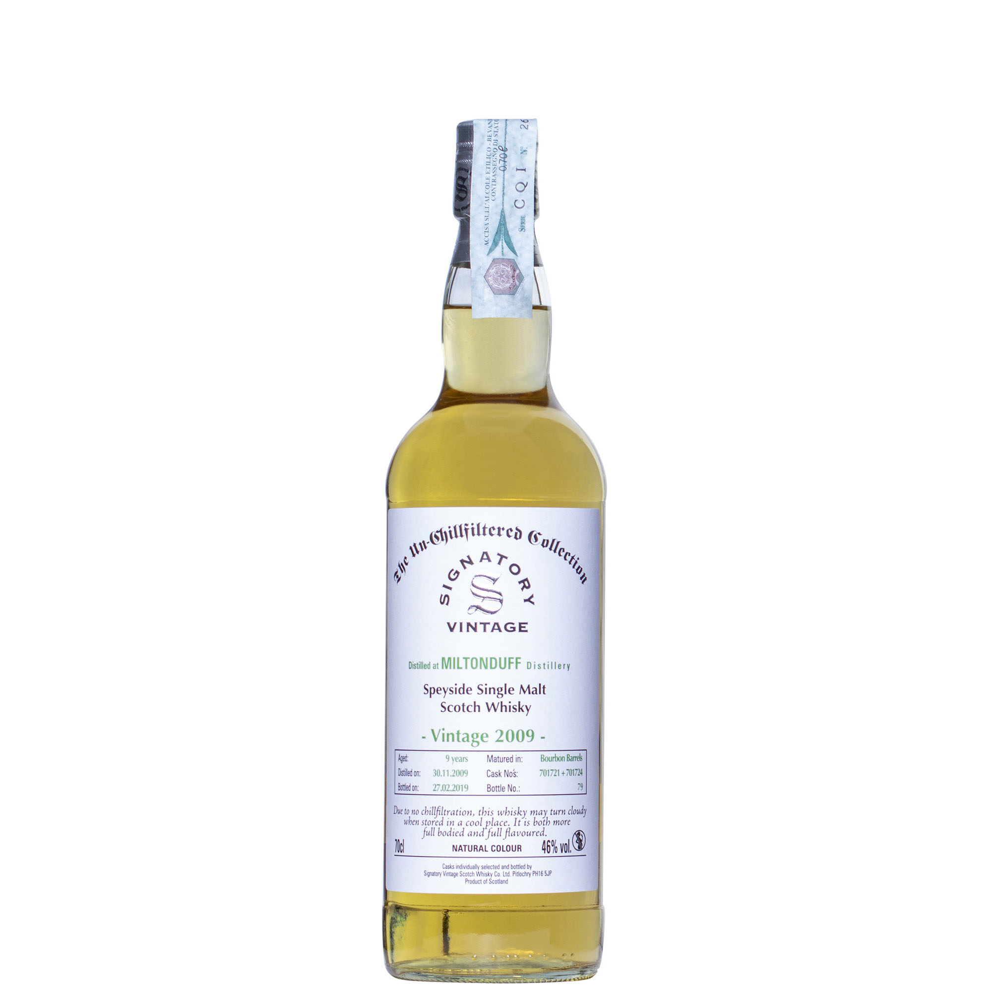 SIGNATORY MILTONDUFF 2009 12 YO UNCHILL. 46&deg; CL 70