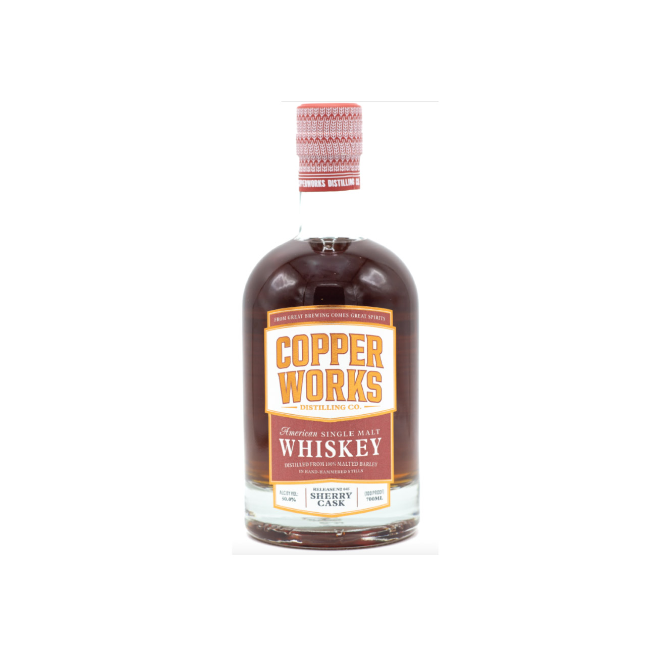 Copperworks American Single Malt Whisky release 045 – 50%