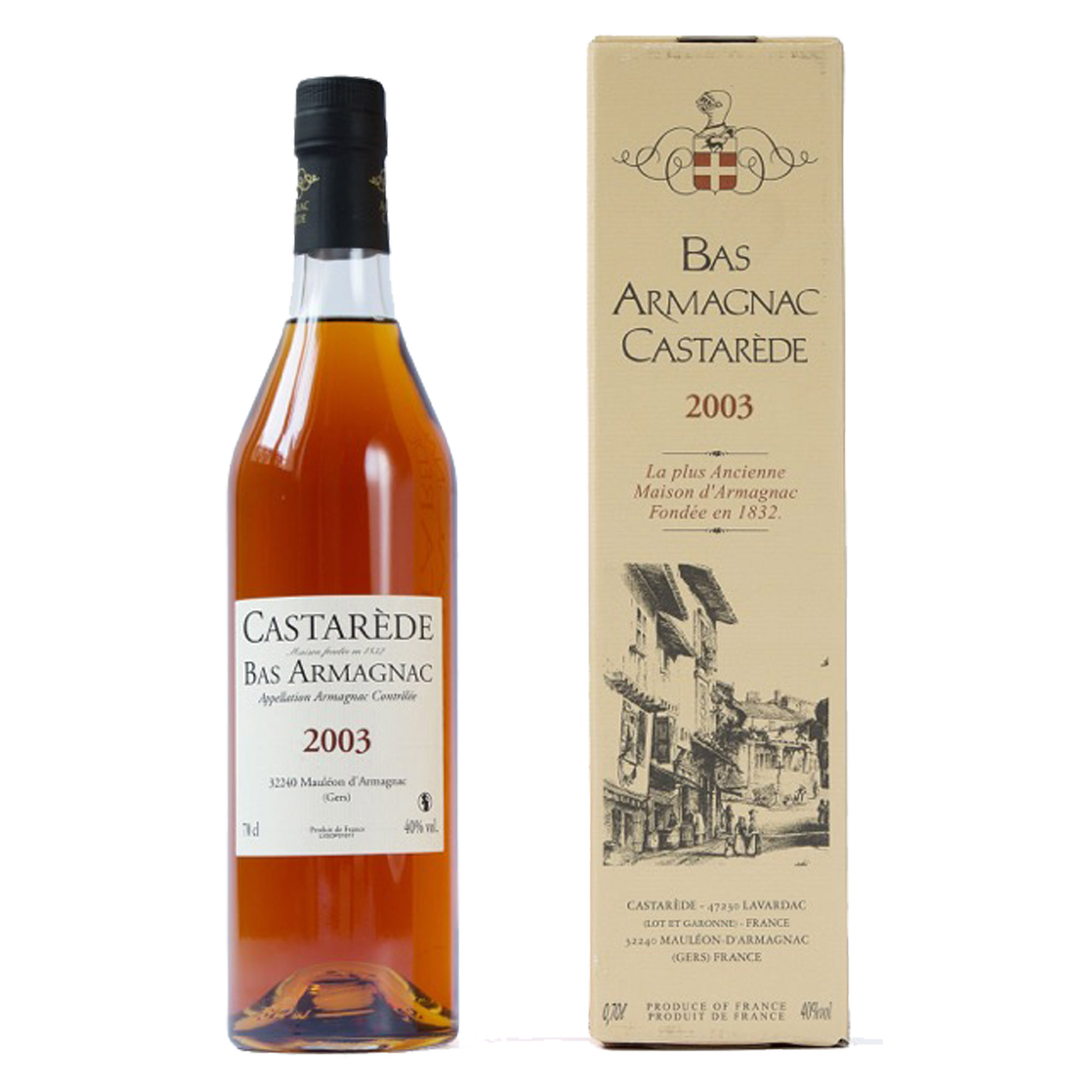 CASTAREDE ARMAGNAC 2003 40°CL 70