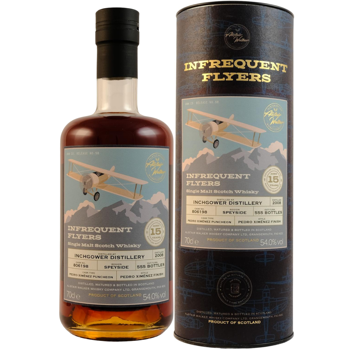 Infrequent Flyers Inchgower 15 yo PX Cask – 54%
