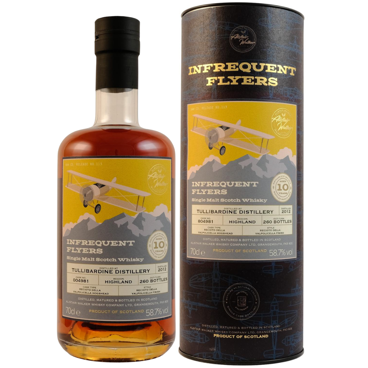 Infrequent Flyers Tullibardine 10 yo Valpolicella Cask – 58,7%