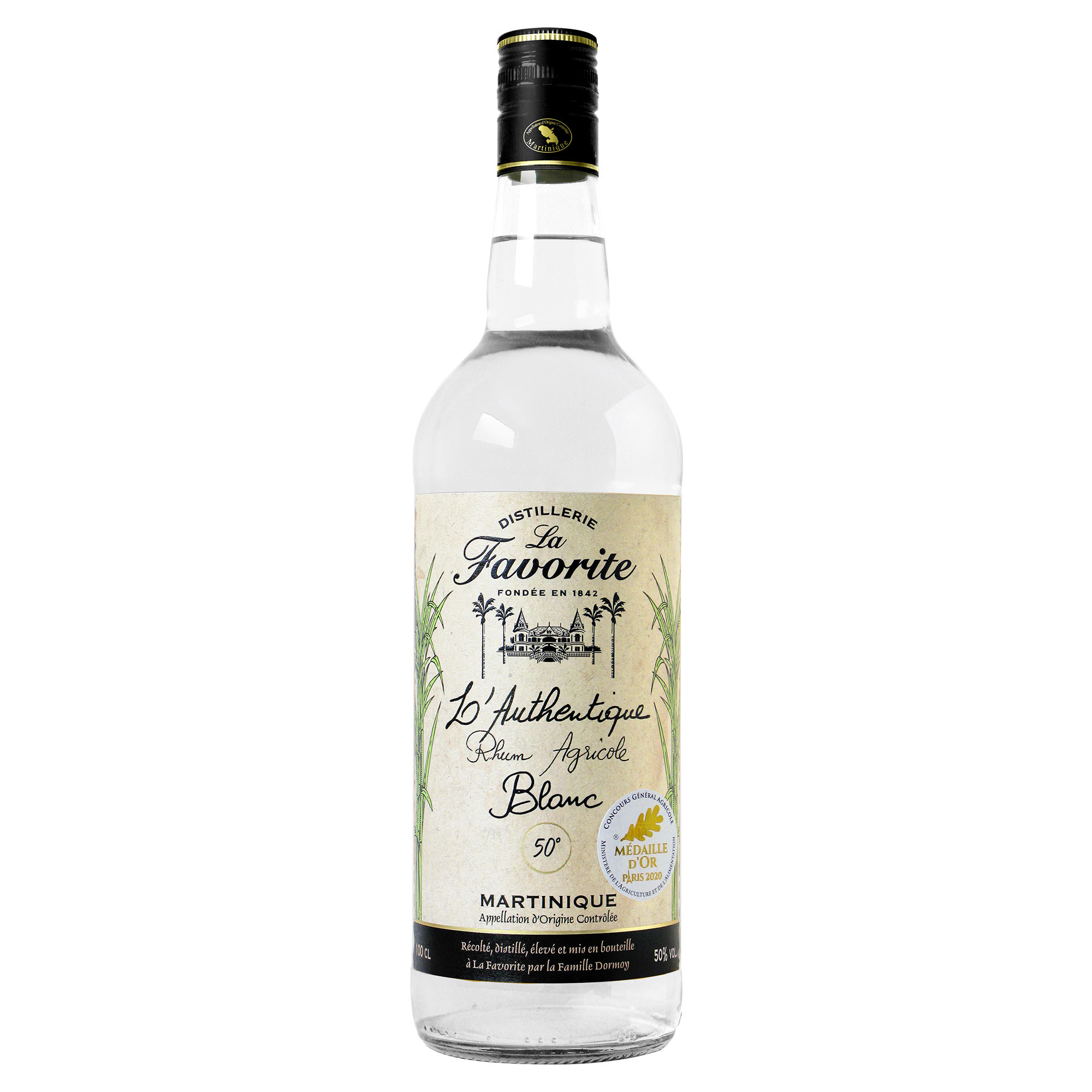 LA FAVORITE RHUM BLANC AOC L&rsquo;AUTHENTIQUE 50&deg; CL 100