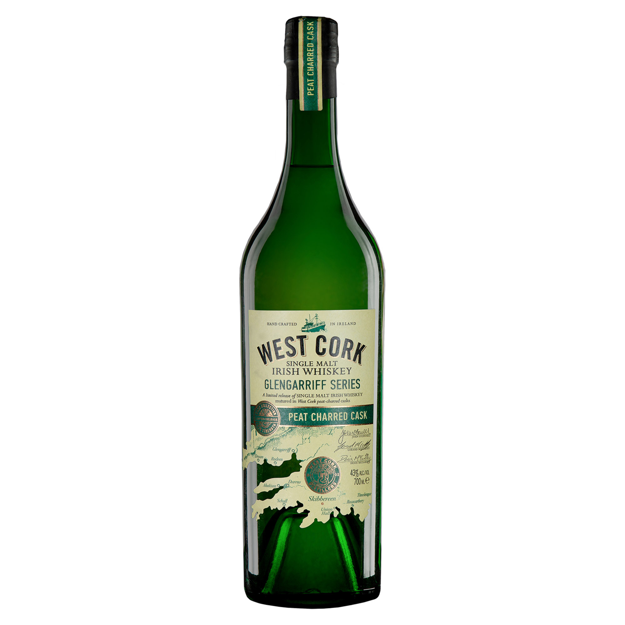 WEST CORK PEAT CHARRED CASK 43° CL 70