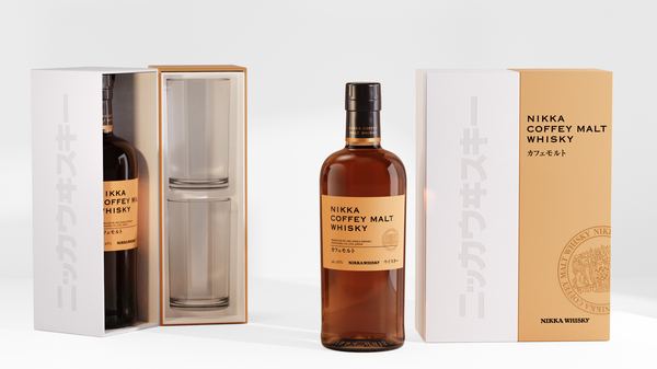 NIKKA COFFEY MALT SINGLE MALT 45° cl 70 PACK 2 BICCHIERI