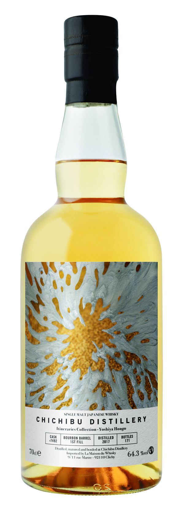 CHICHIBU 8YO 2017 SINGLE CASK #7492 BOURBON BARREL 1ST FILL ITINERAIRES 64,3° CL 70