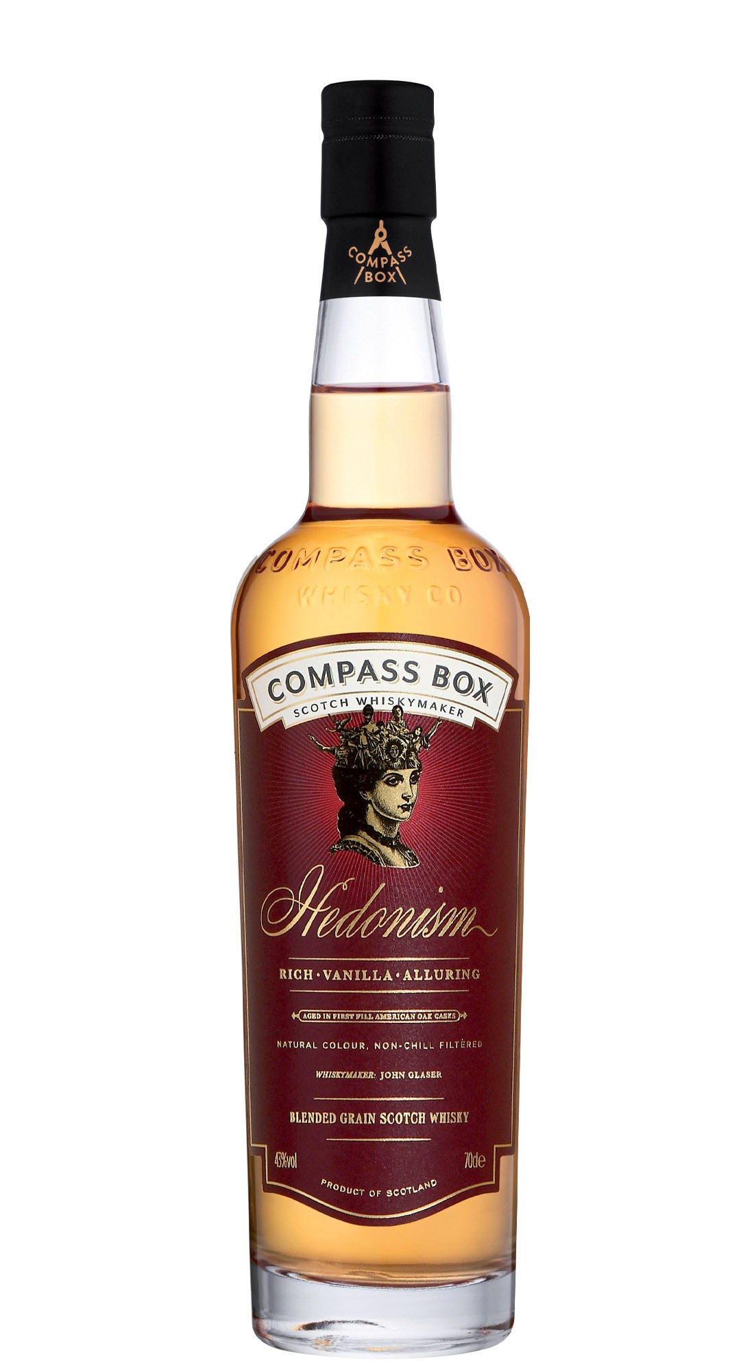 COMPASS BOX HEDONISM BLENDED GRAIN SCOTCH WHISKY LIM. REL. 2025 46° CL 70