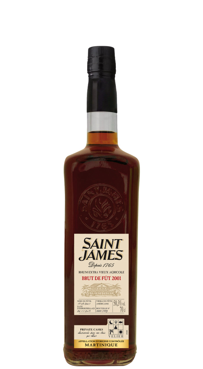 SAINT JAMES 2001 17 ANS BRUT DE FUT 50,3° cl 70